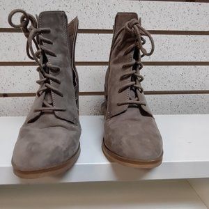 Grey lace up boots from Time And Tru size 8 - in excellent used condition